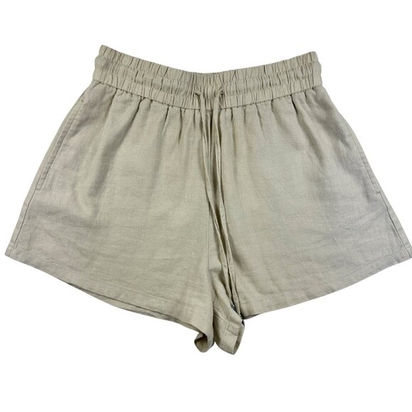 Zara Women’s LINEN BLEND SHORTS Sand Size XS Bohocore - Picture 2 of 12